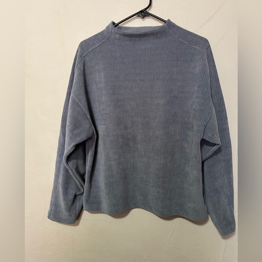Madewell Blue Ribbed Sweater